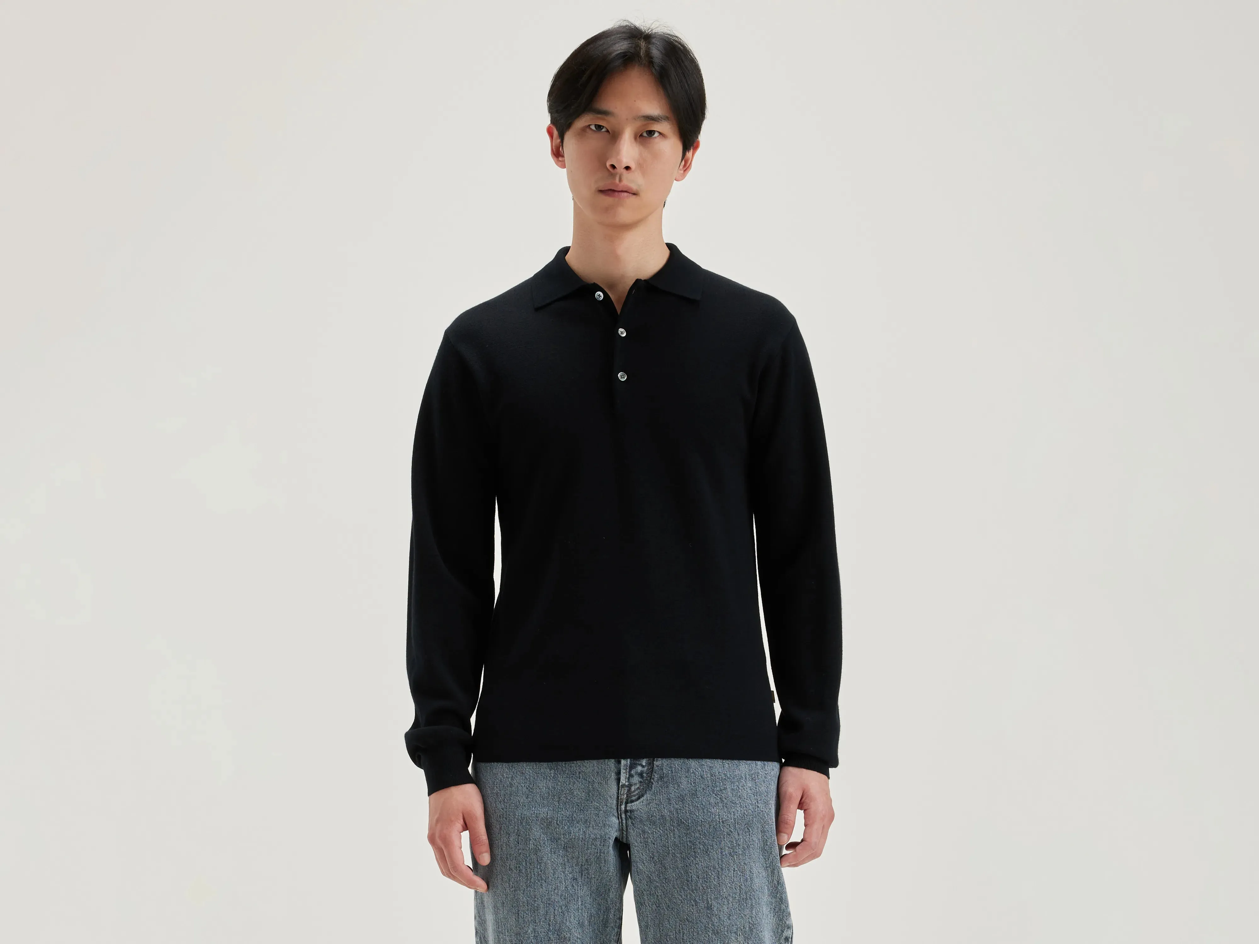 Dynol polo-style sweater (242 / M / BLACK BLUE)