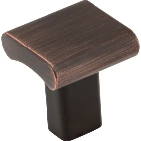 Elements 183 Park 1" Overall Length  Square Park Cabinet Knob