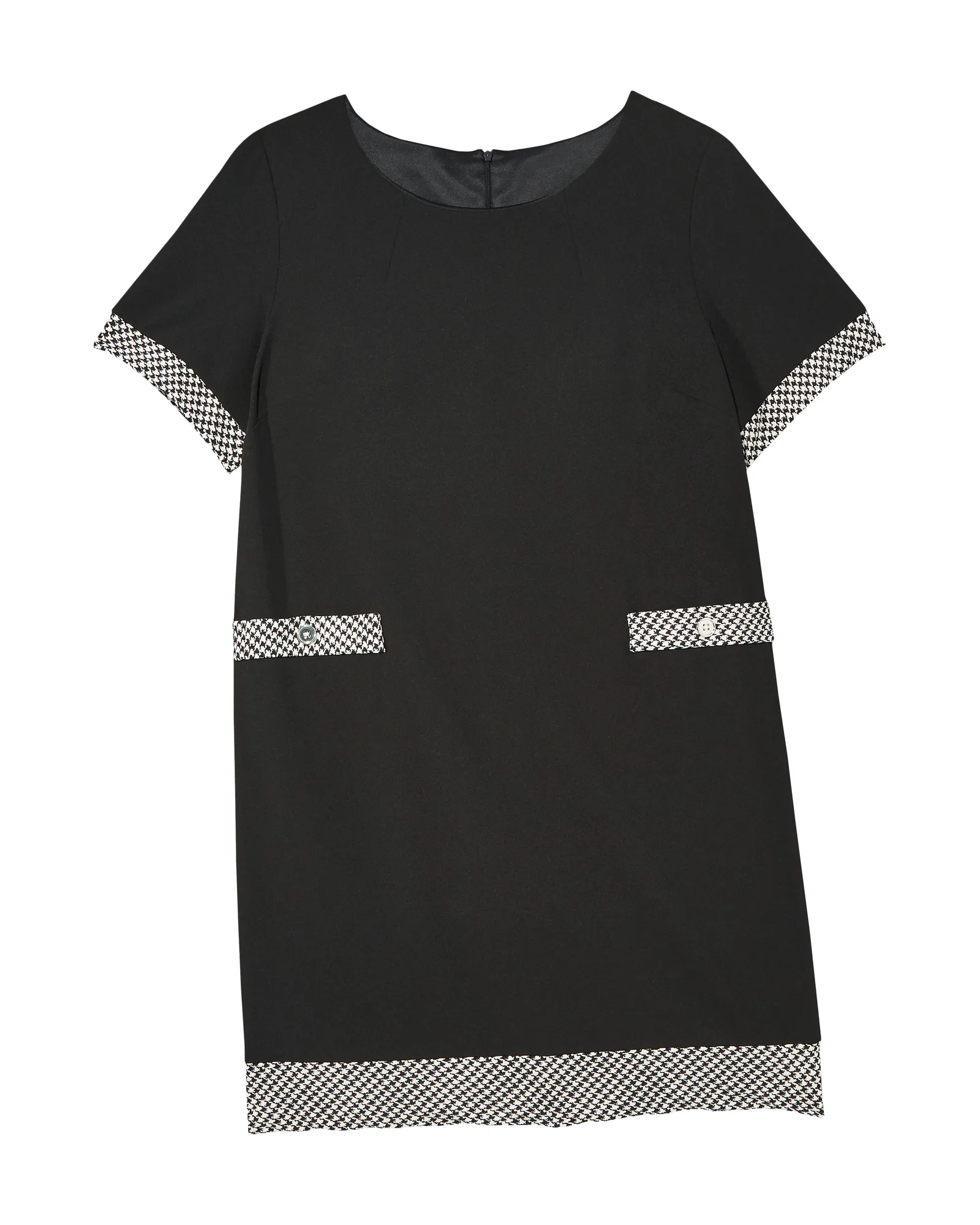 Elmira Short Sleeve Dress | Black / White