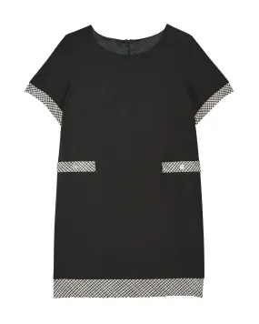 Elmira Short Sleeve Dress | Black / White