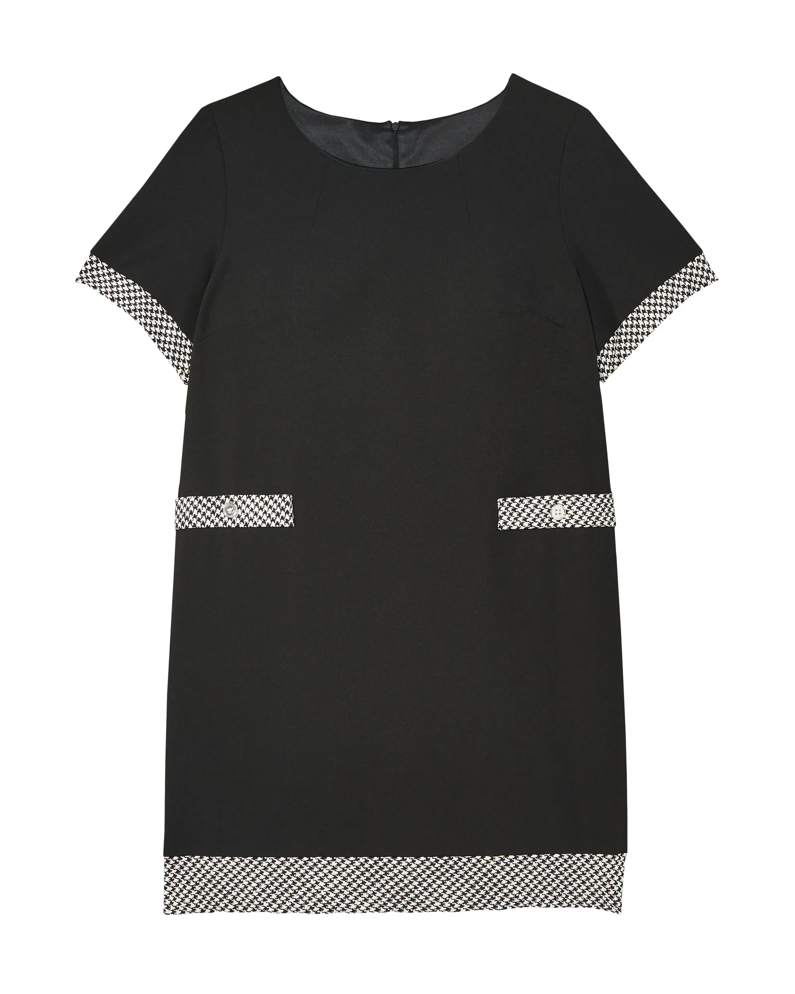 Elmira Short Sleeve Dress | Black / White