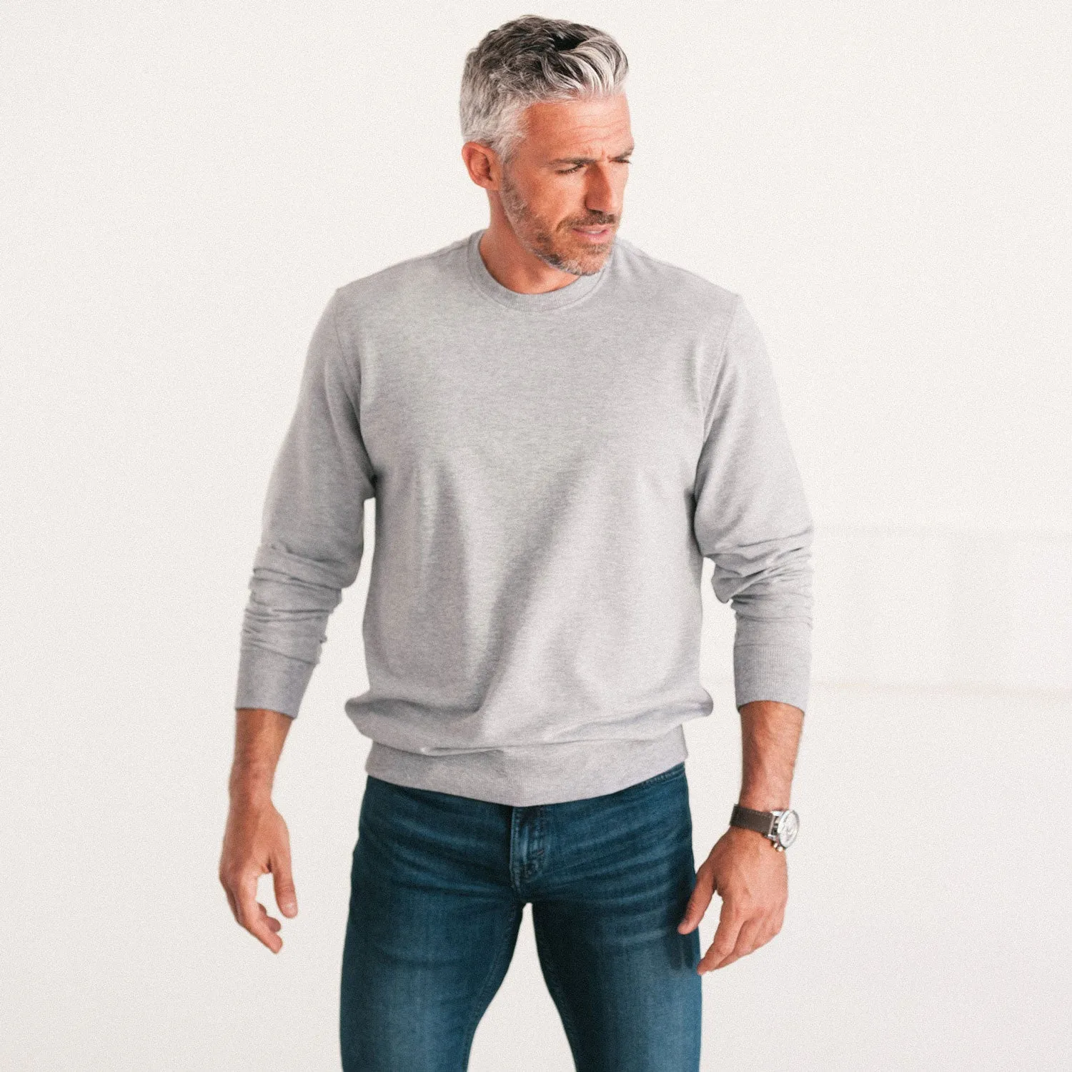 Essential Sweatshirt –  Granite Gray Melange French Terry