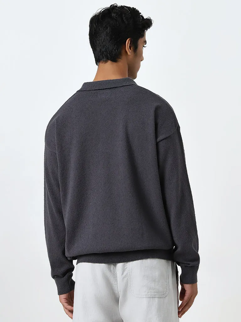 ETA Charcoal Relaxed-Fit Sweater