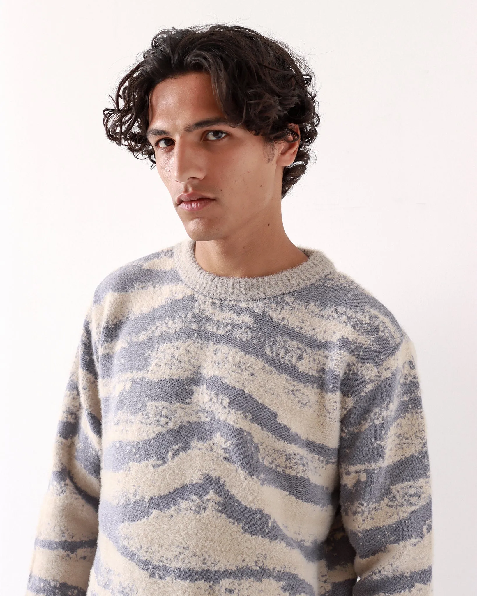 Ether Knit - Silver Blue Landscape Repeat