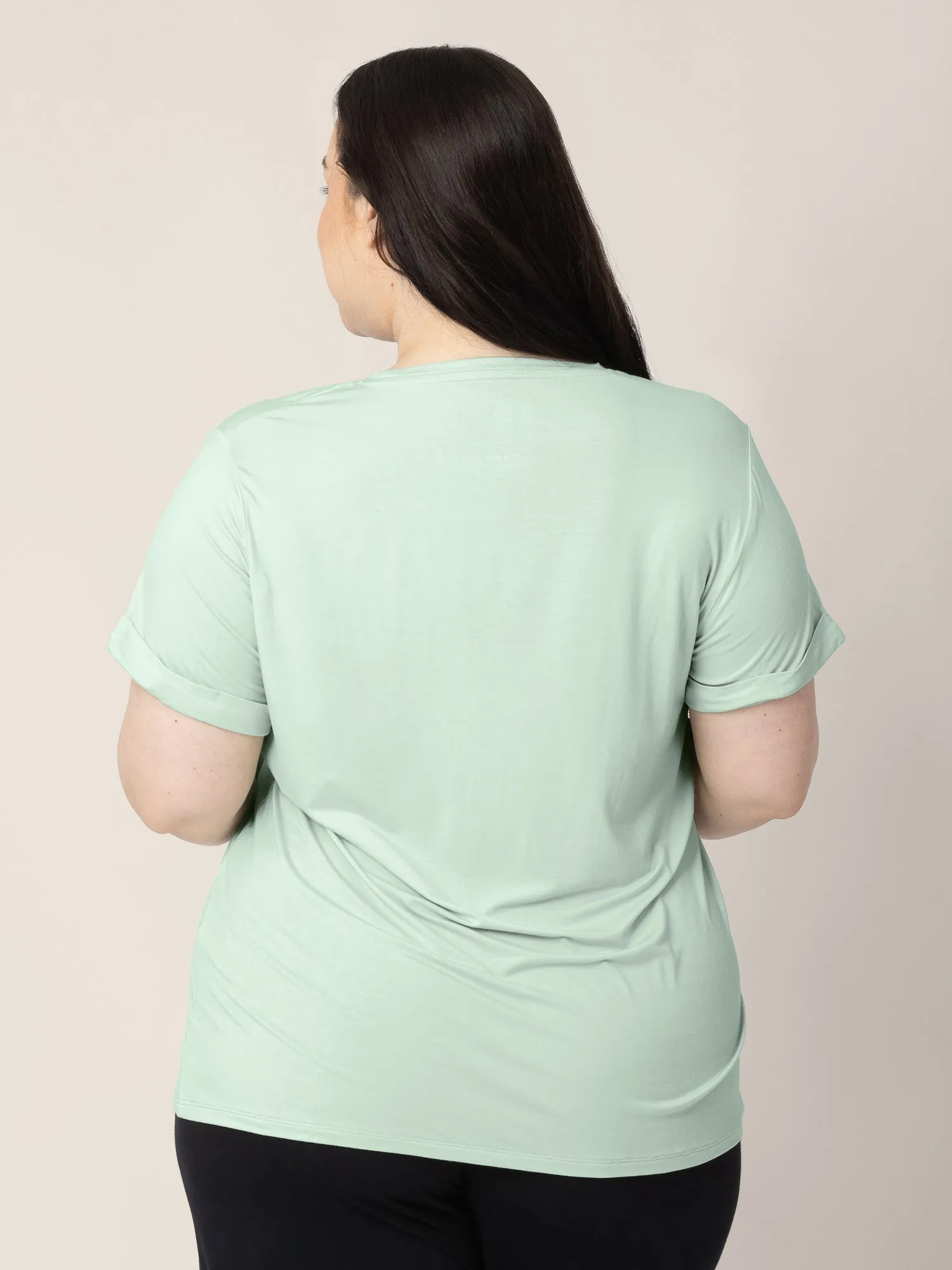 Everyday Asymmetrical Nursing T-shirt | Soft Mint