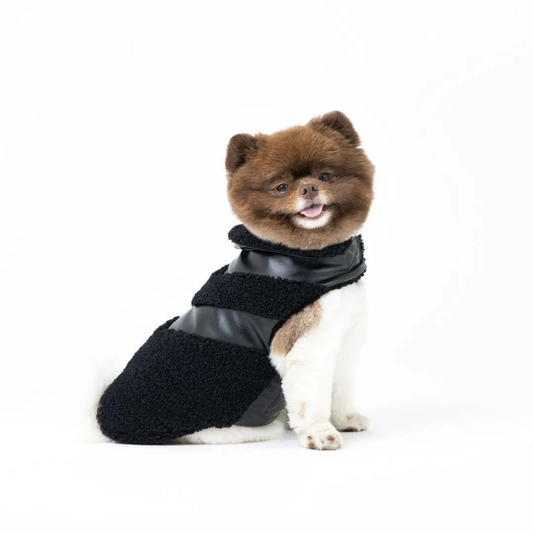 Fabdog | Fab Ski Leather Shearling Puffer Black