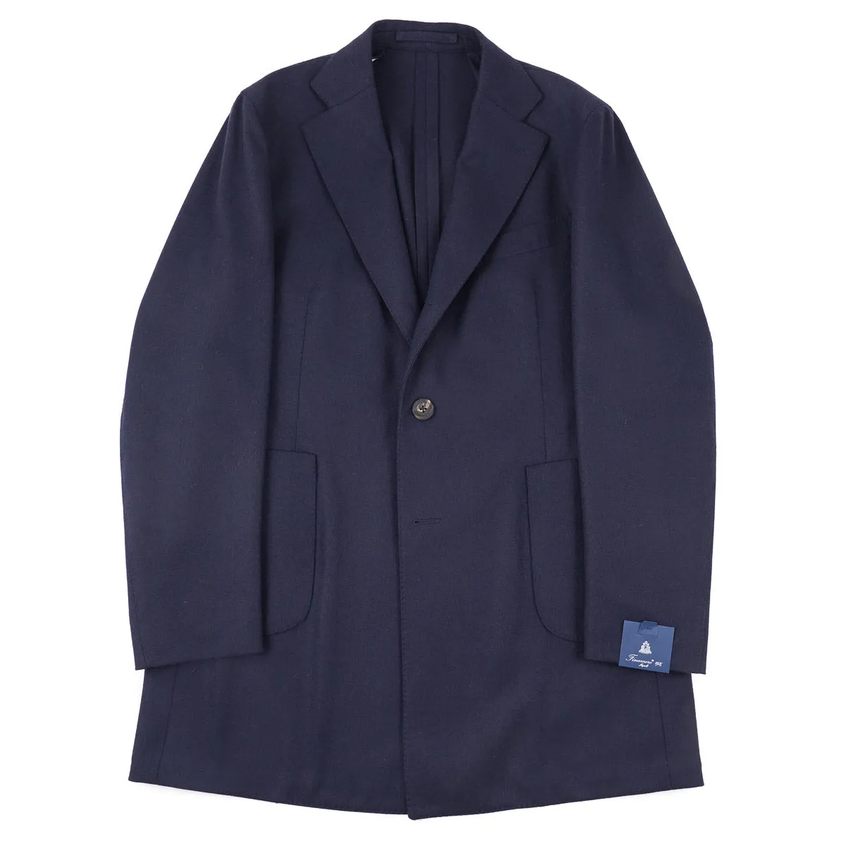 Finamore Soft-Constructed Wool Overcoat