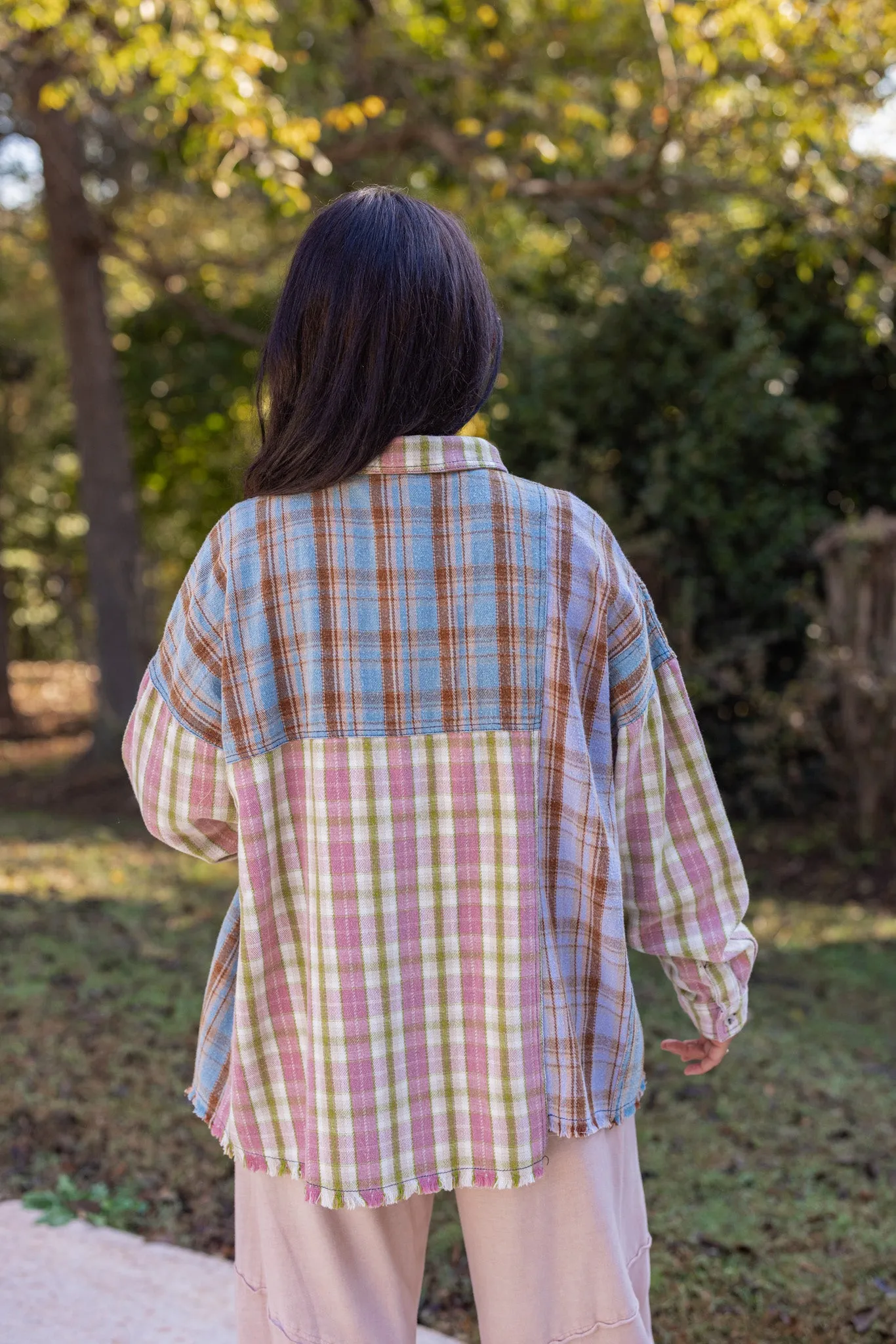 Flannel Memories Pink Plaid Top