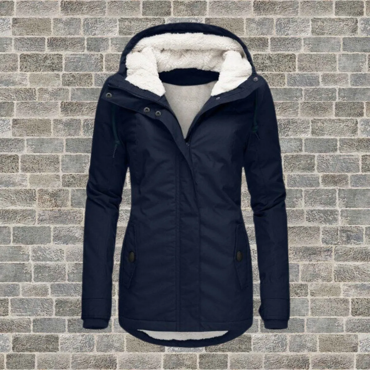 Fleece-Lined Hooded Jacket