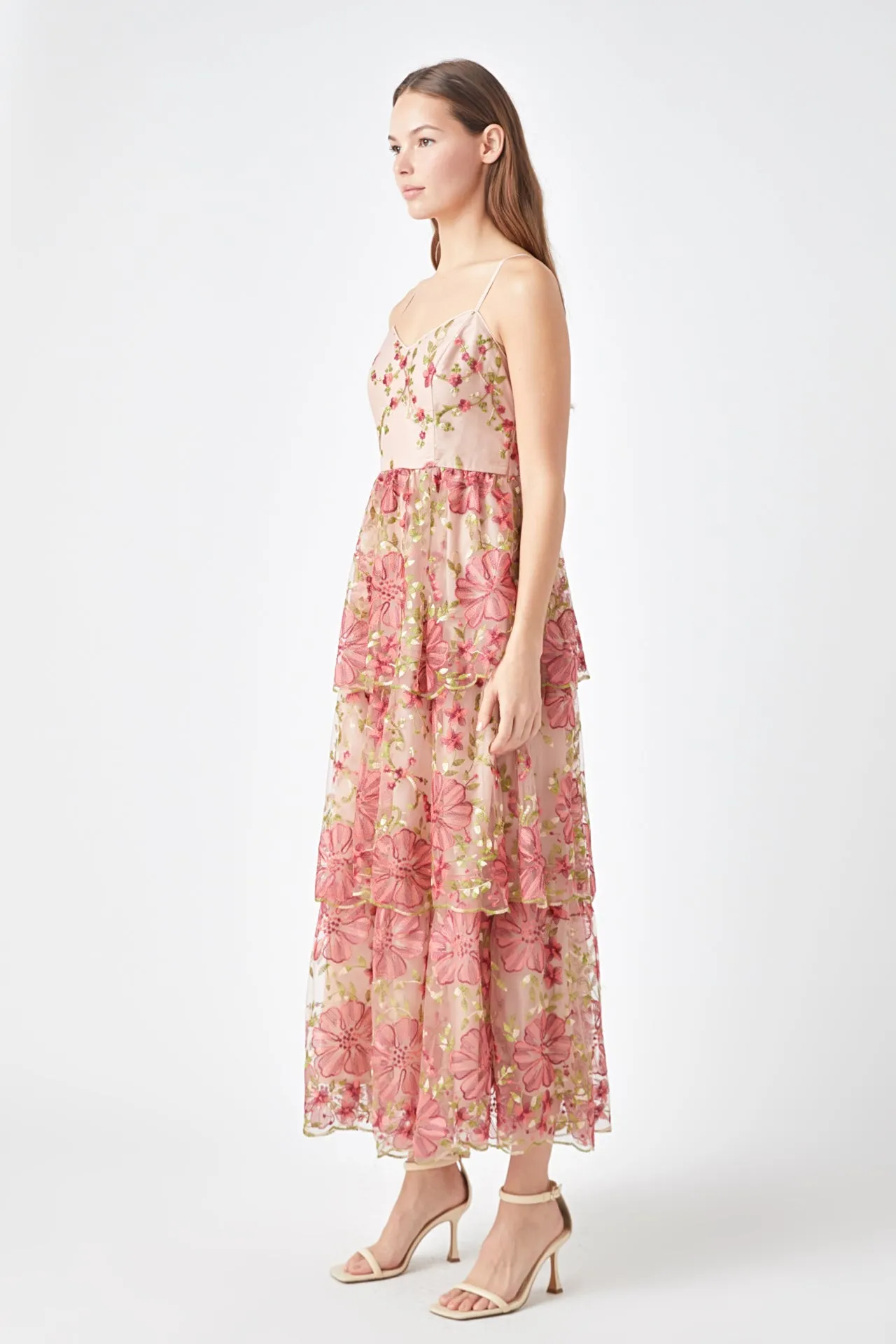 Floral Embroidered Maxi Dress