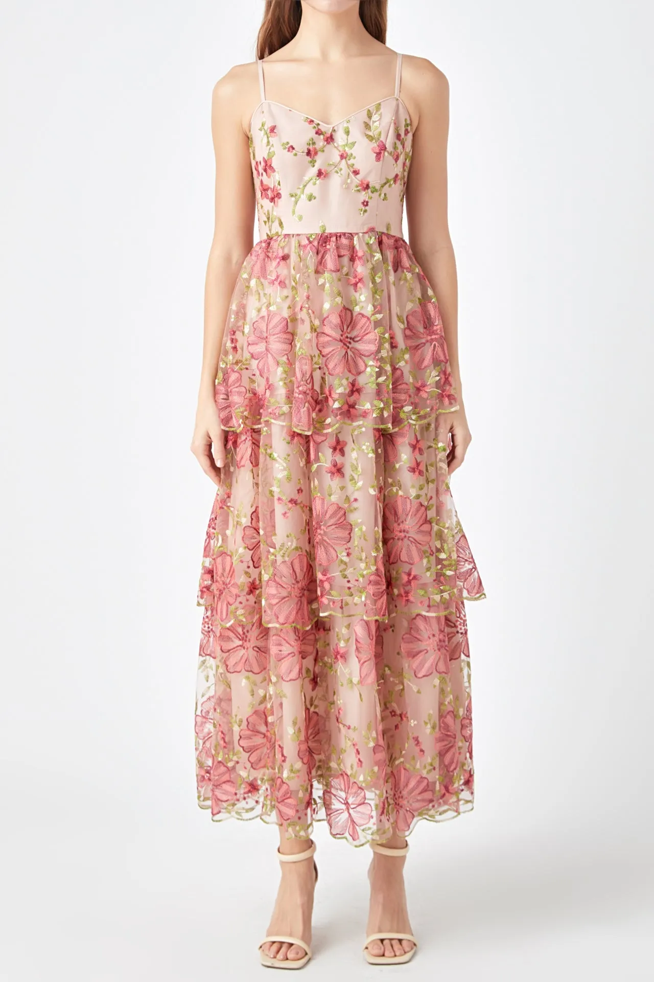 Floral Embroidered Maxi Dress