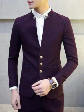 Formal  Men's Two Pieces Suits with Single-breasted