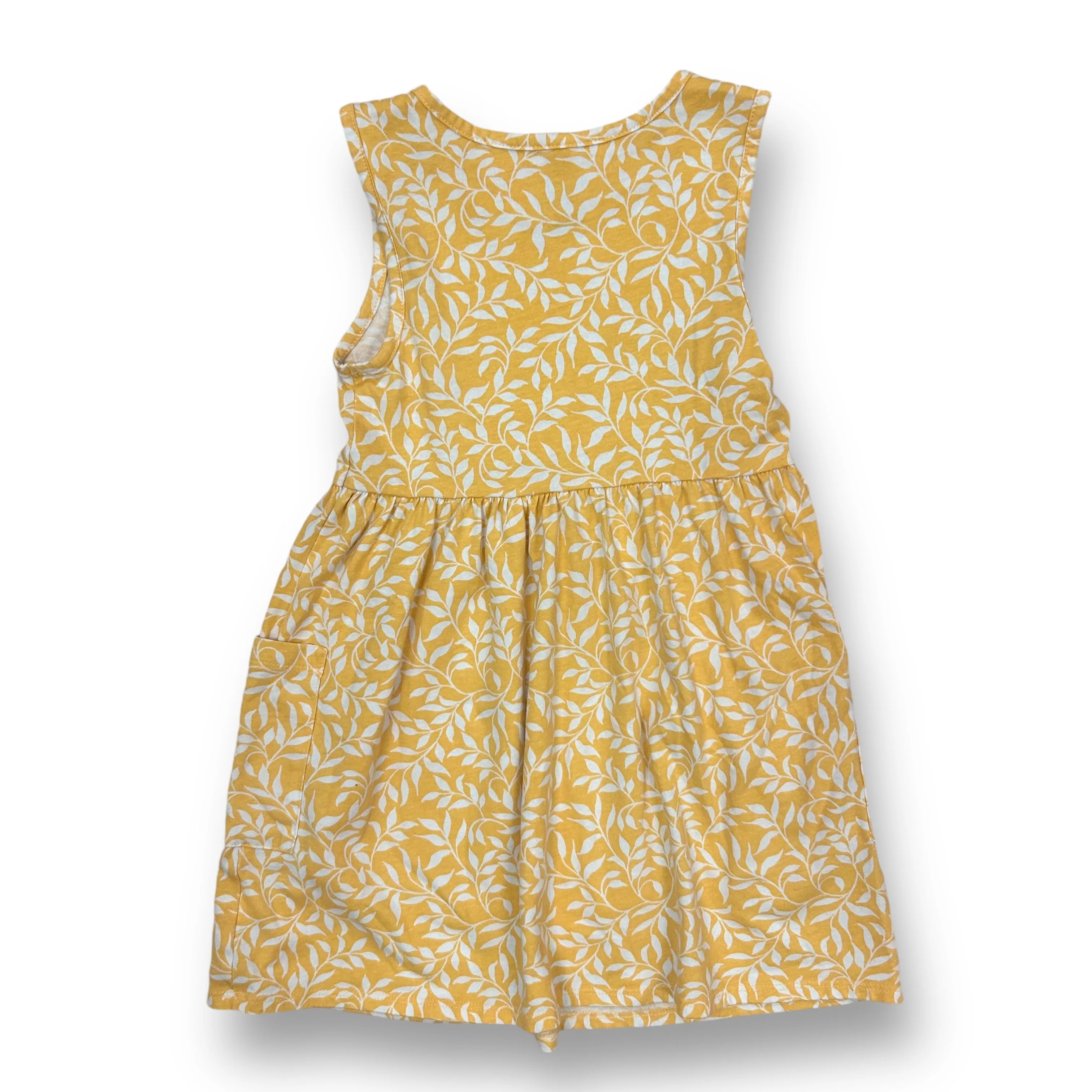 Girls Wonder Nation Size 4/5 XS Yellow & White Floral Print Sleeveless Dress