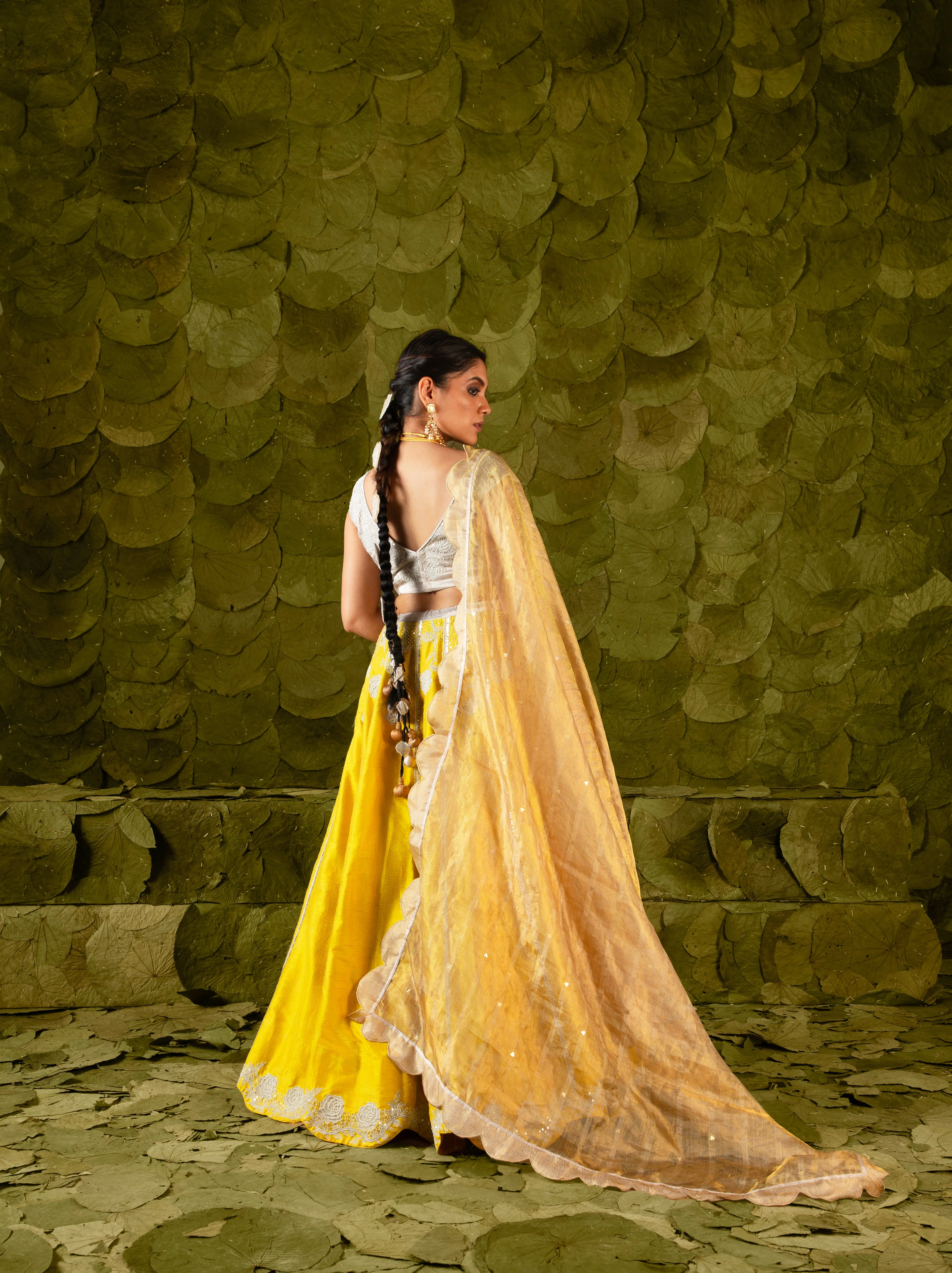 Gēlaṭhi (ಗೆಳತಿ) Lehenga in Spicy Mustard