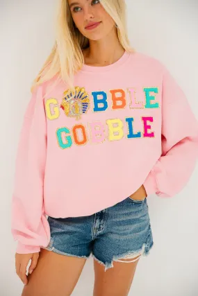 GOBBLE GOBBLE PINK PULLOVER