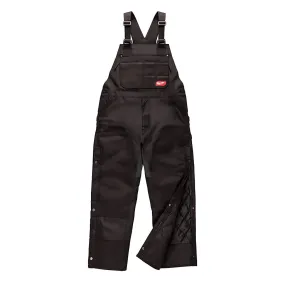 GridIron™ Zip-To-Thigh Bib Overall - Black (Regular)