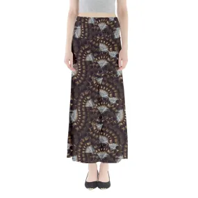 Hawk Feathers Full Length Maxi Skirt