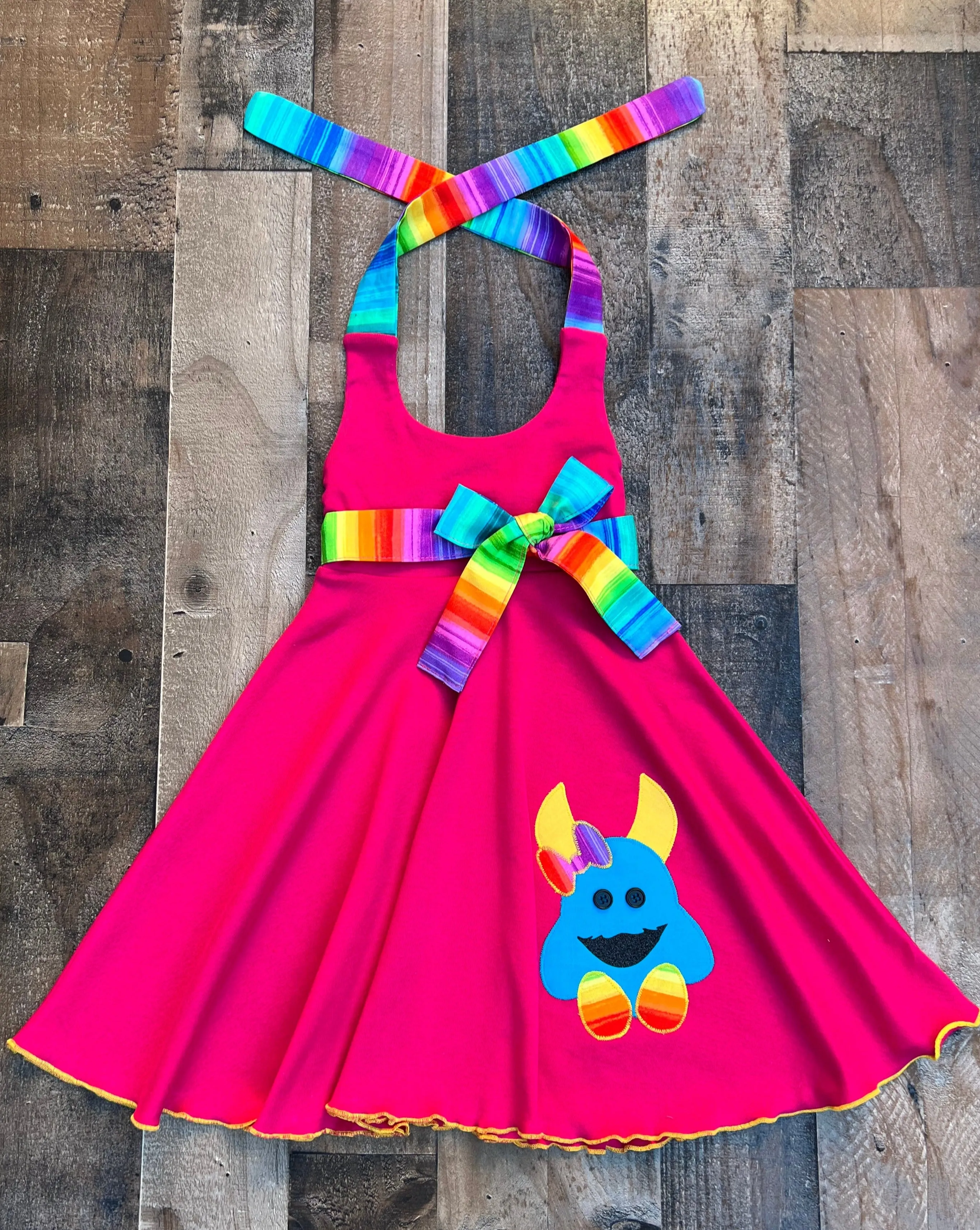 Hot Pink Monster Girl Dress