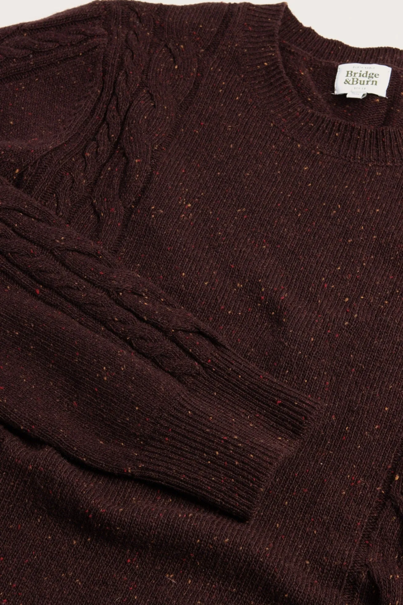 Hugo Sweater / Burgundy Donegal