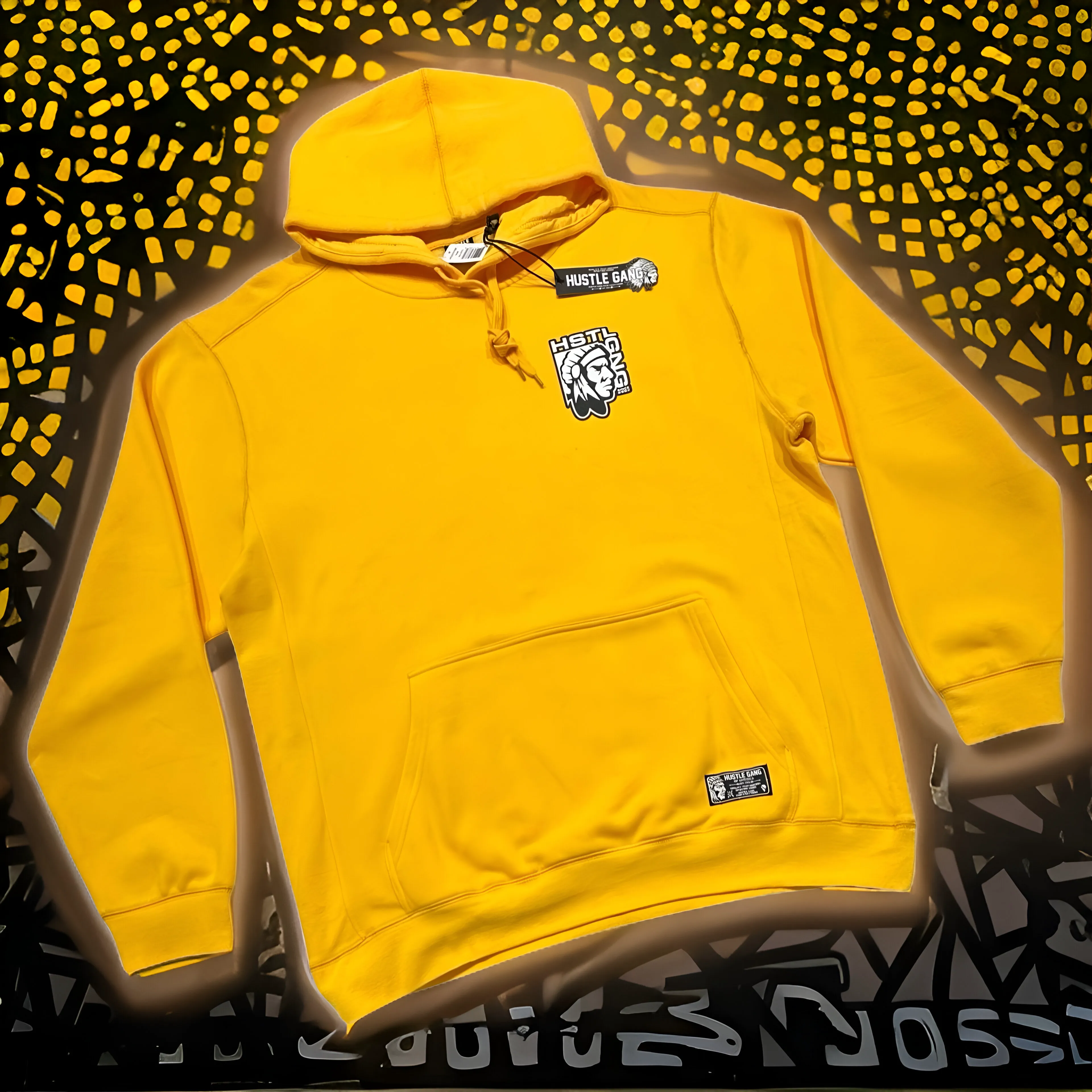 *HUSTLE GANG* (YELLOW-GOLD) ~HSTL~ HOODED SWEATSUITS