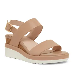 Indiana Wedge in Nude Leather