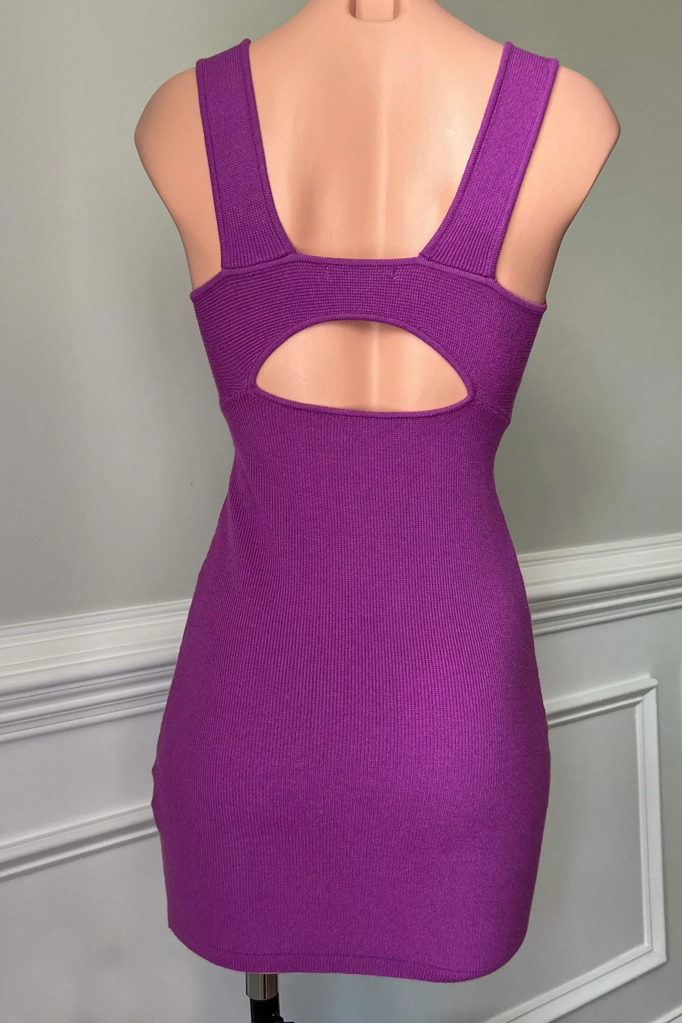 Its Giving Body Purple Cut Out Mini Dress