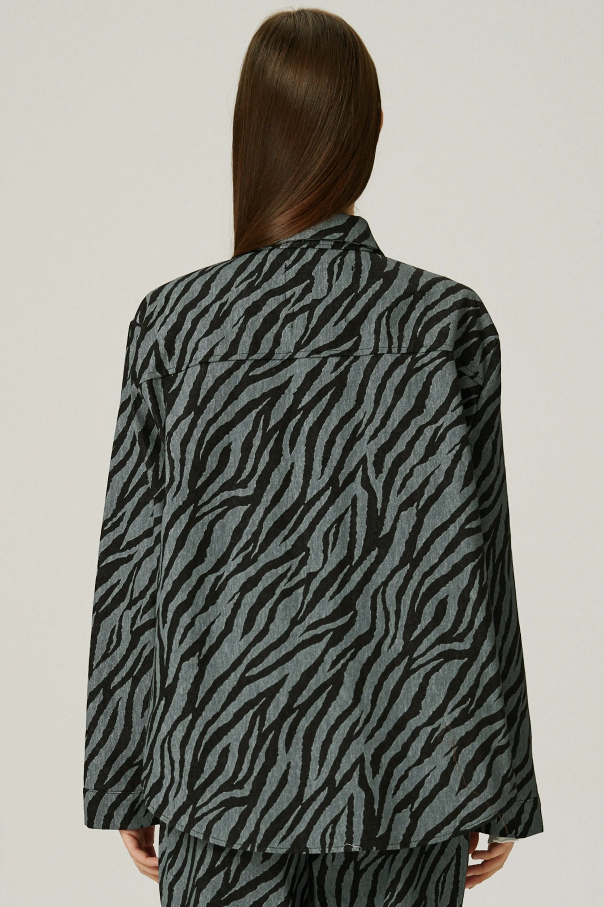 Ivy Oversized Shacket in Zebra