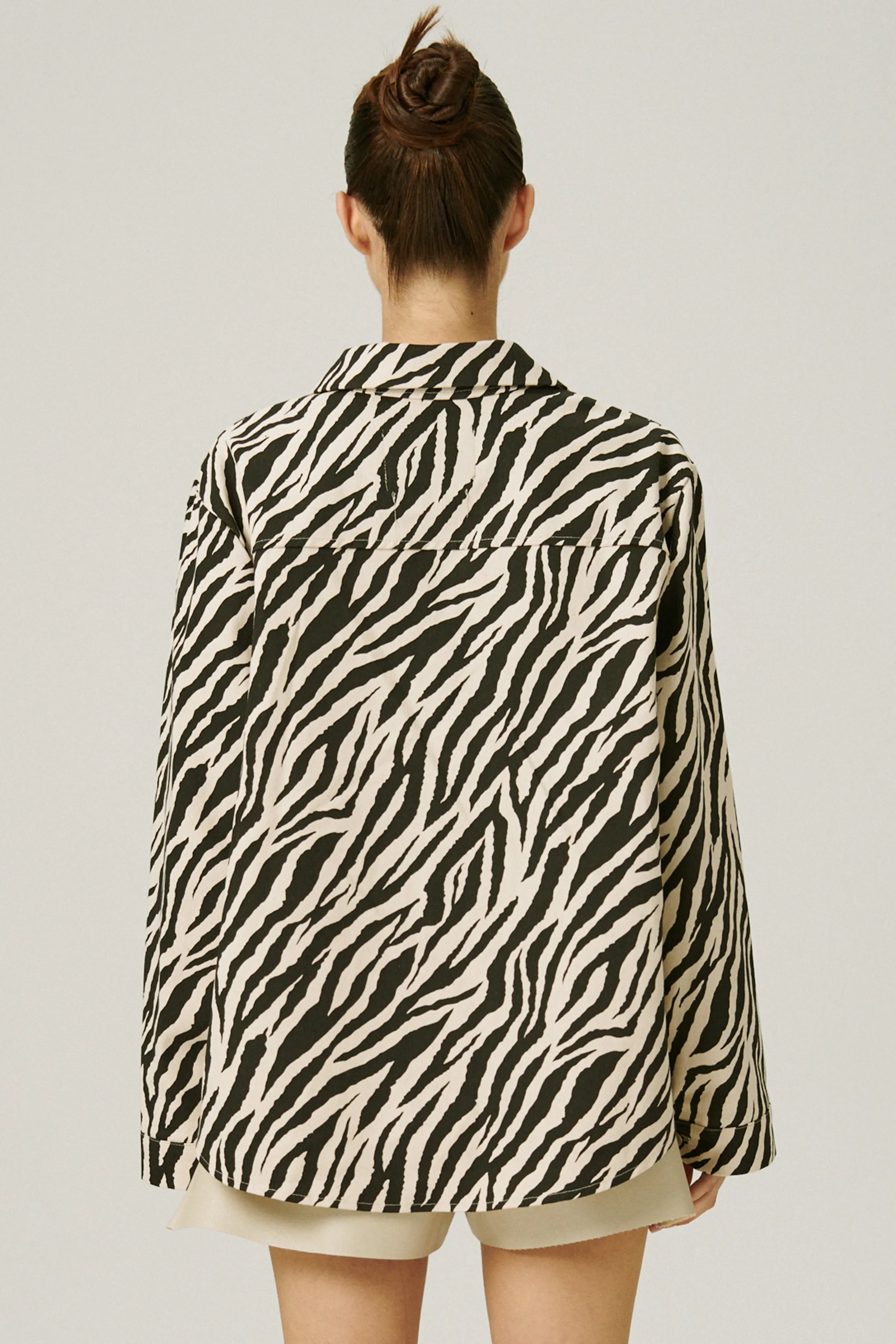 Ivy Oversized Shacket in Zebra