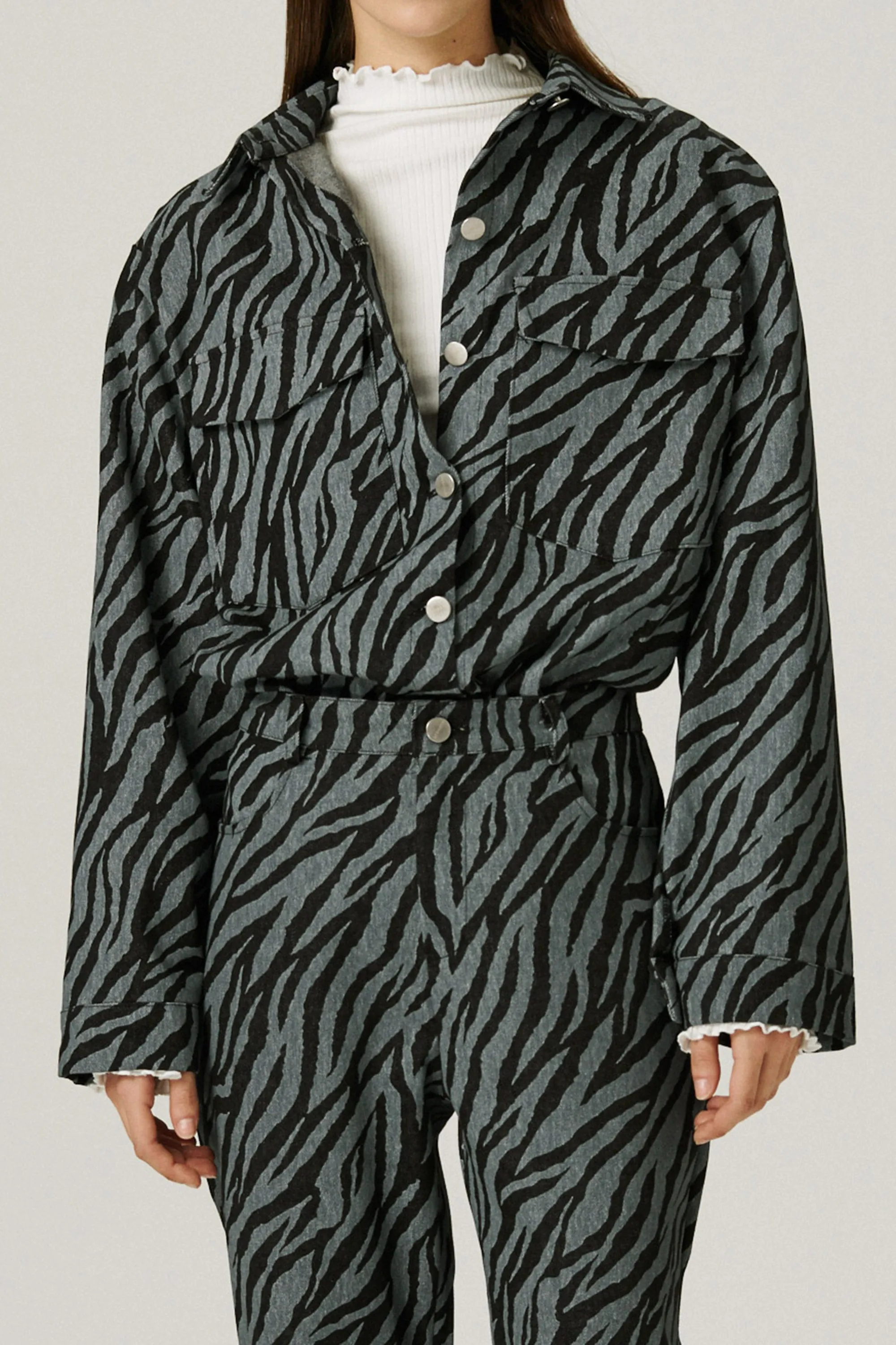 Ivy Oversized Shacket in Zebra