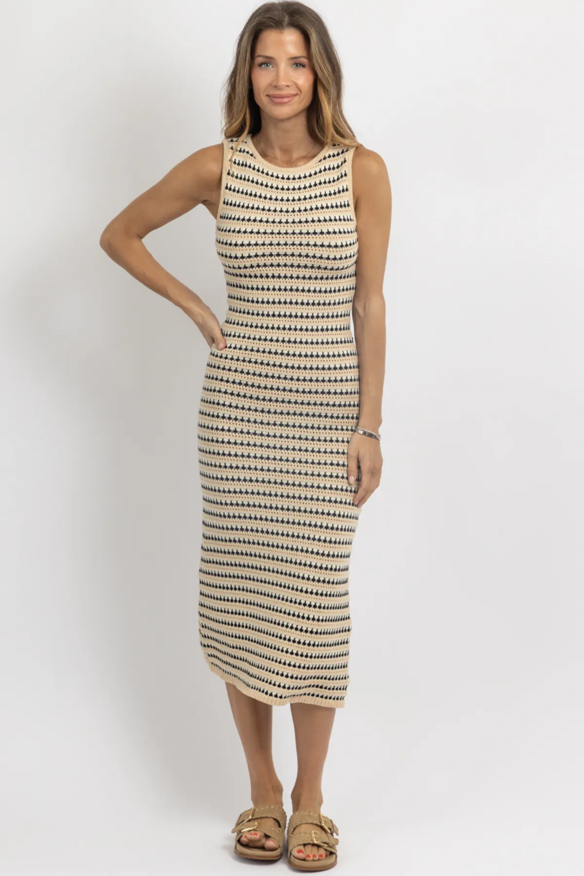 IYLA CROCHET STRIPED MIDI DRESS *BACK IN STOCK*