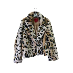 Jacket Faux Fur & Sherpa By Jennifer Lopez In Animal Print, Size:Xxl