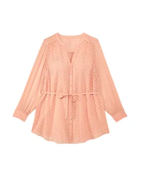 Jessica Tie-Waist Blouse | Pink