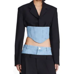 Kaylee Cropped Corset Blazer Style