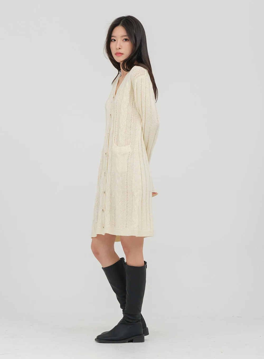 Knitted Knee Length Dress