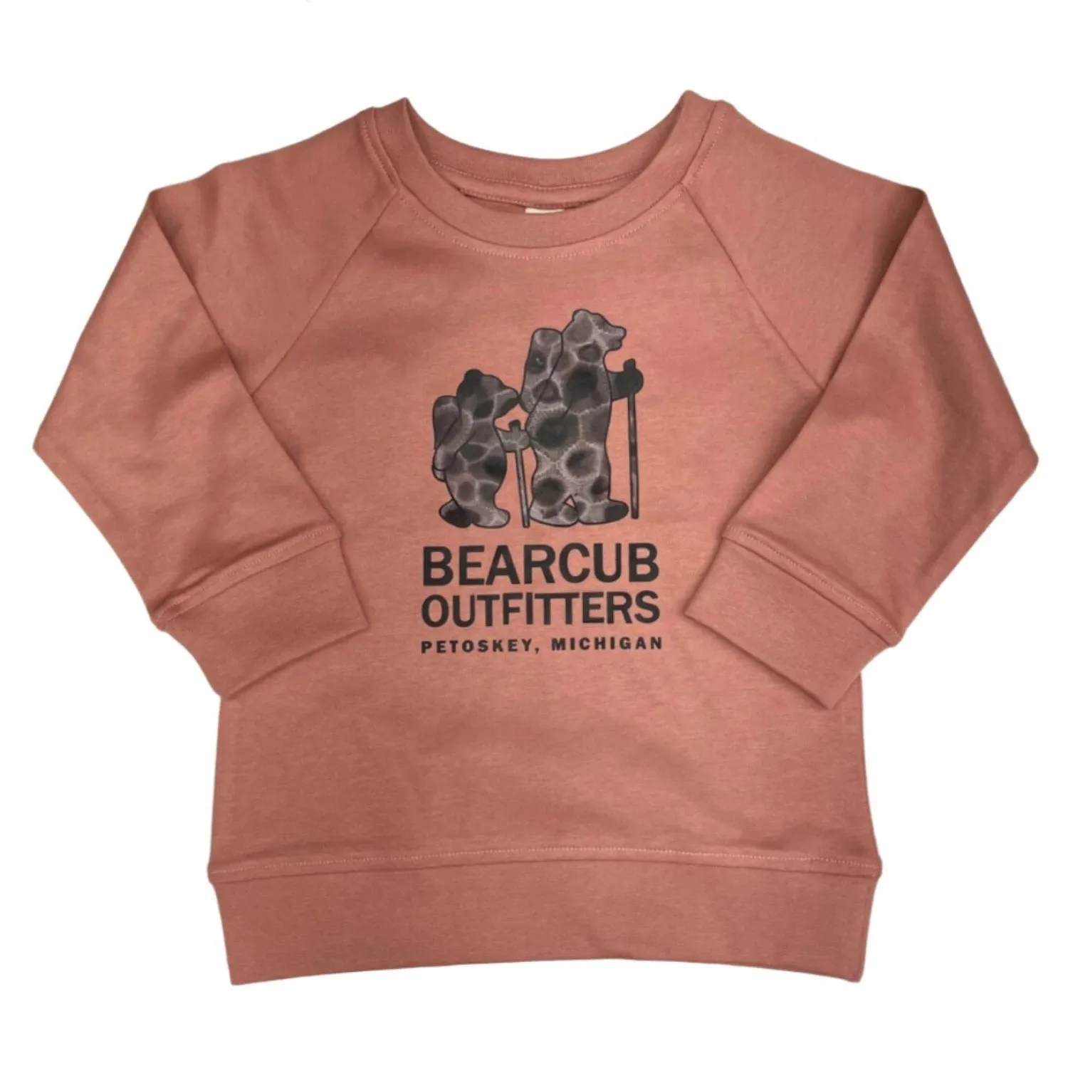 K's & Baby Bearcub Logo Organic Portland Pullover