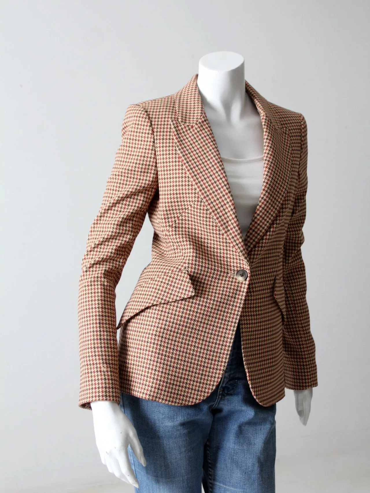 L'Agence houndstooth blazer