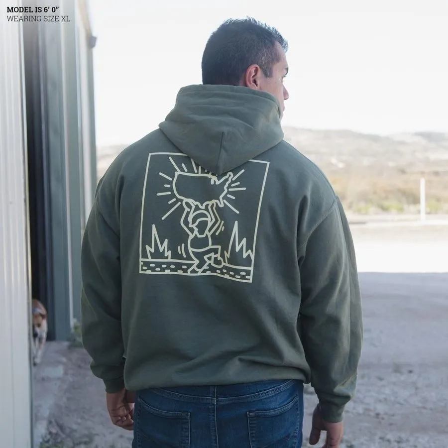 Lift The Nation Hoodie - Military Green