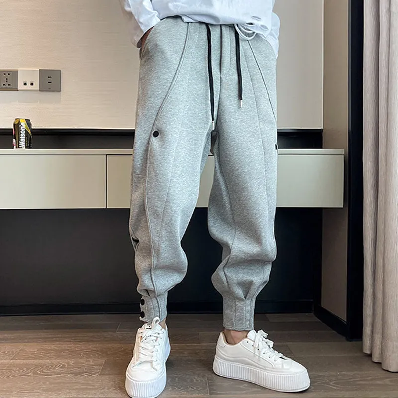 Loose and comfortable cargo gray sweatpants