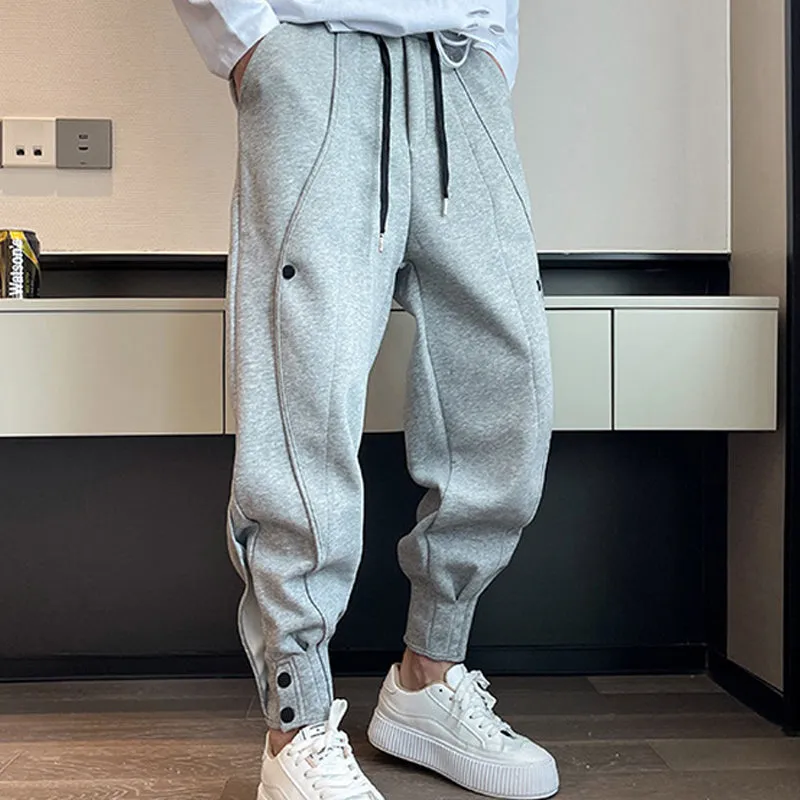 Loose and comfortable cargo gray sweatpants