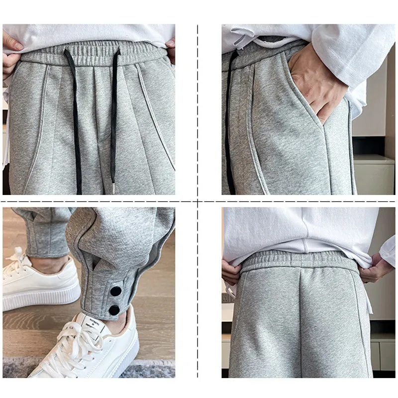 Loose and comfortable cargo gray sweatpants