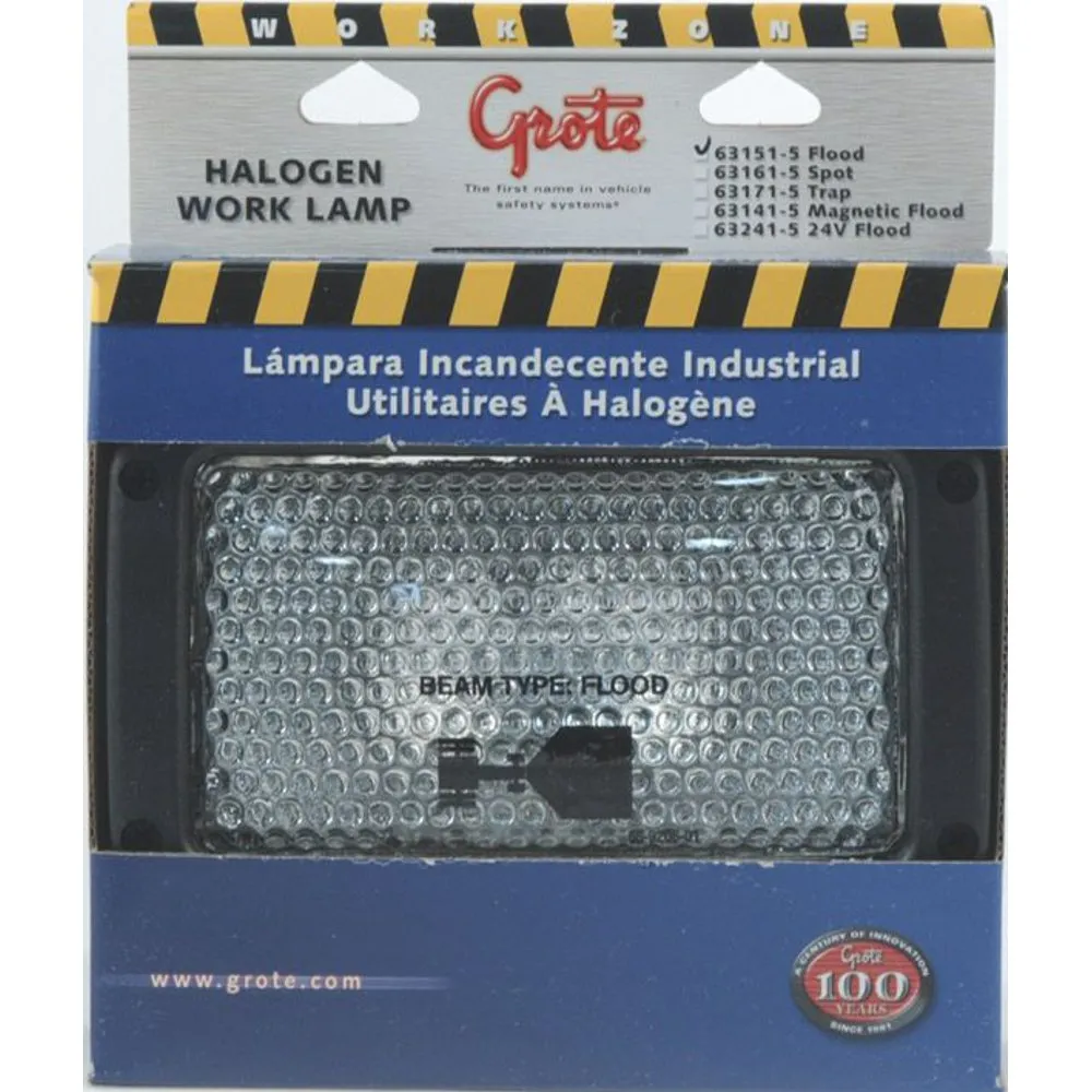 LTG 63151-5 Grote Rectangular Halogen Work Light (Flood, Screw)