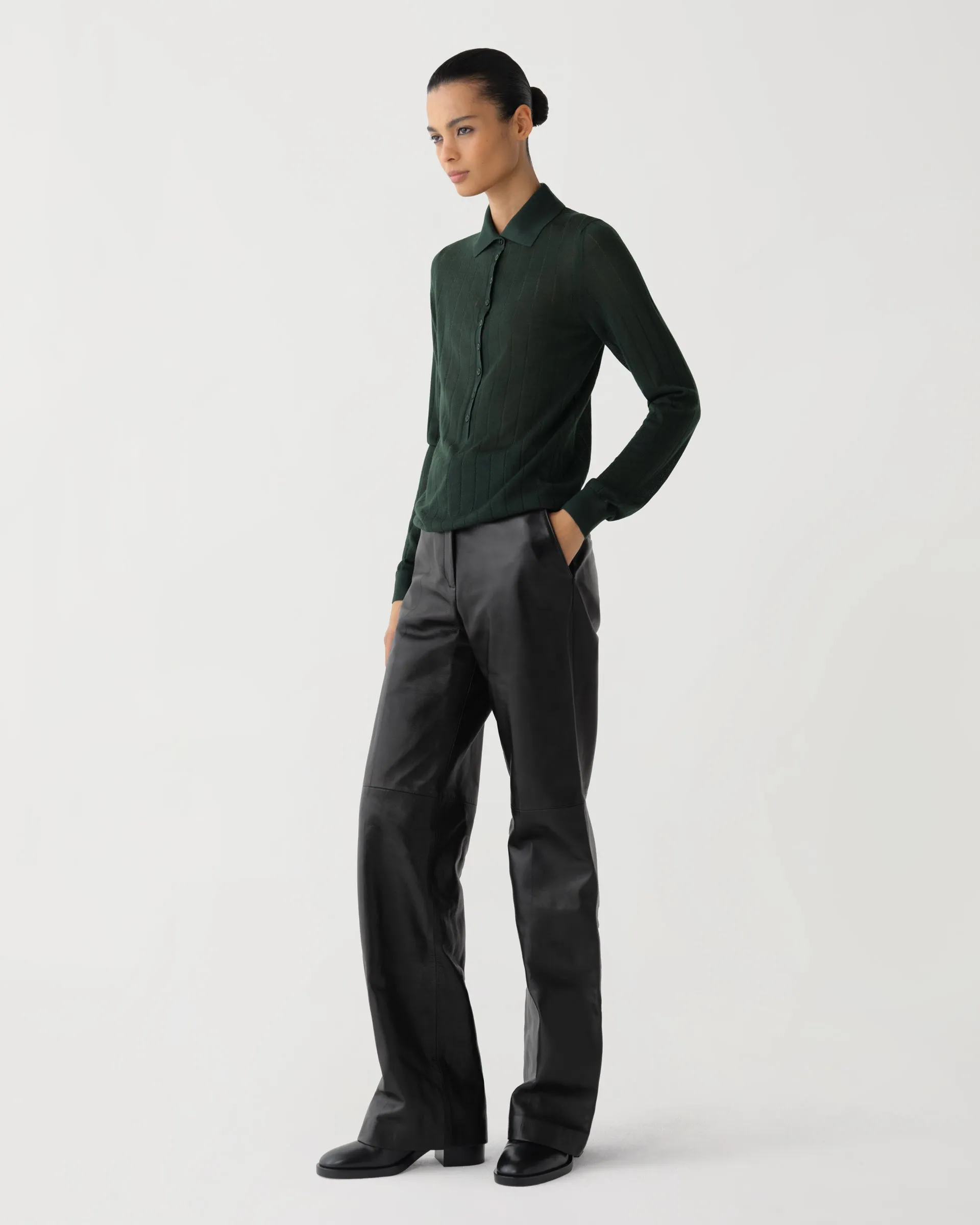 Luna Polo in Cashmere, Emerald Green