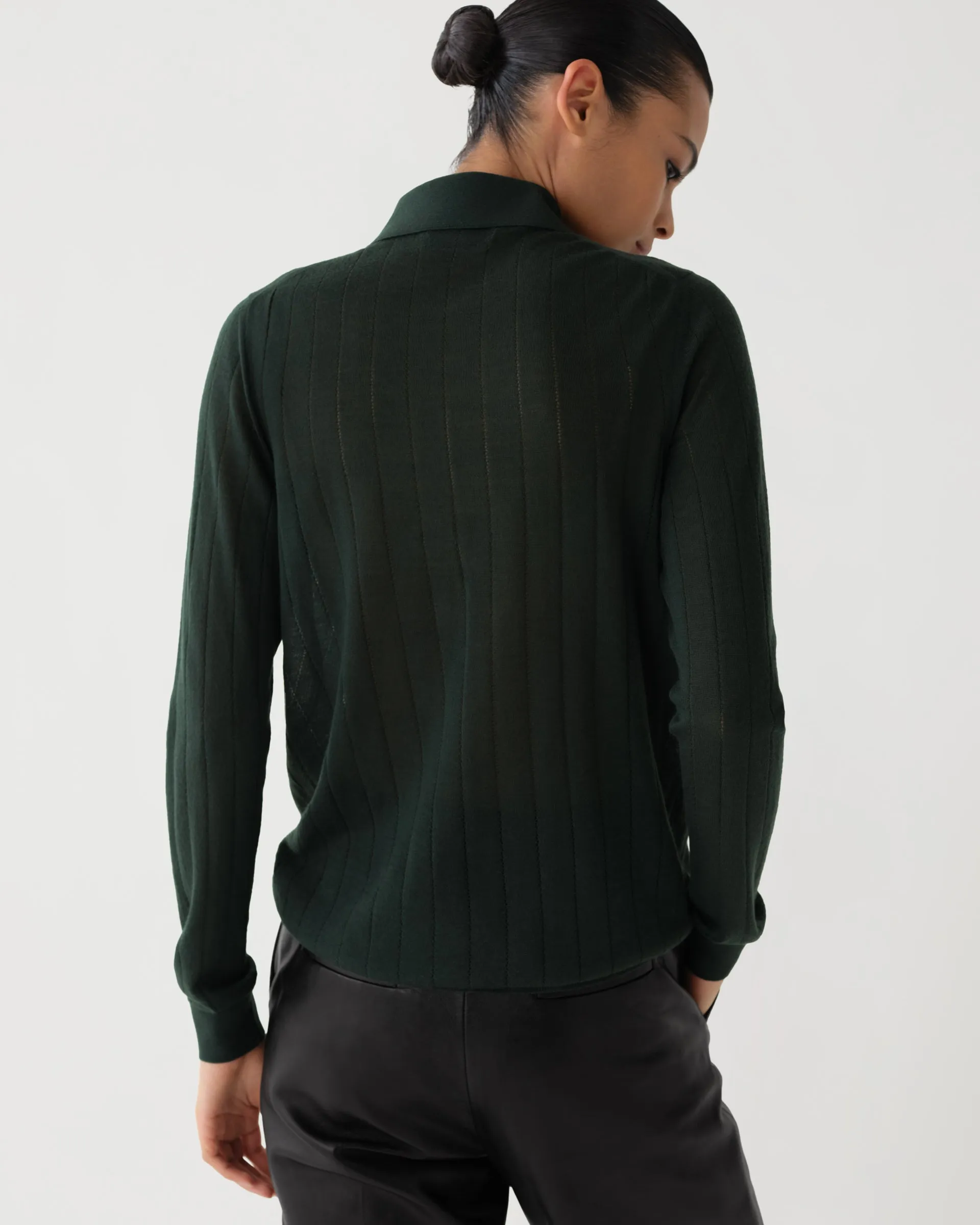 Luna Polo in Cashmere, Emerald Green