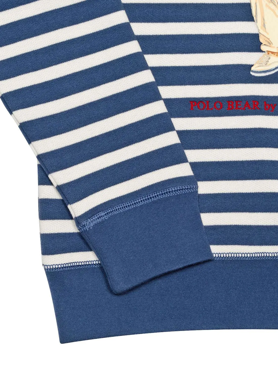 Maritimes Sweatshirt mit Polo Bär - Blau/Weiß