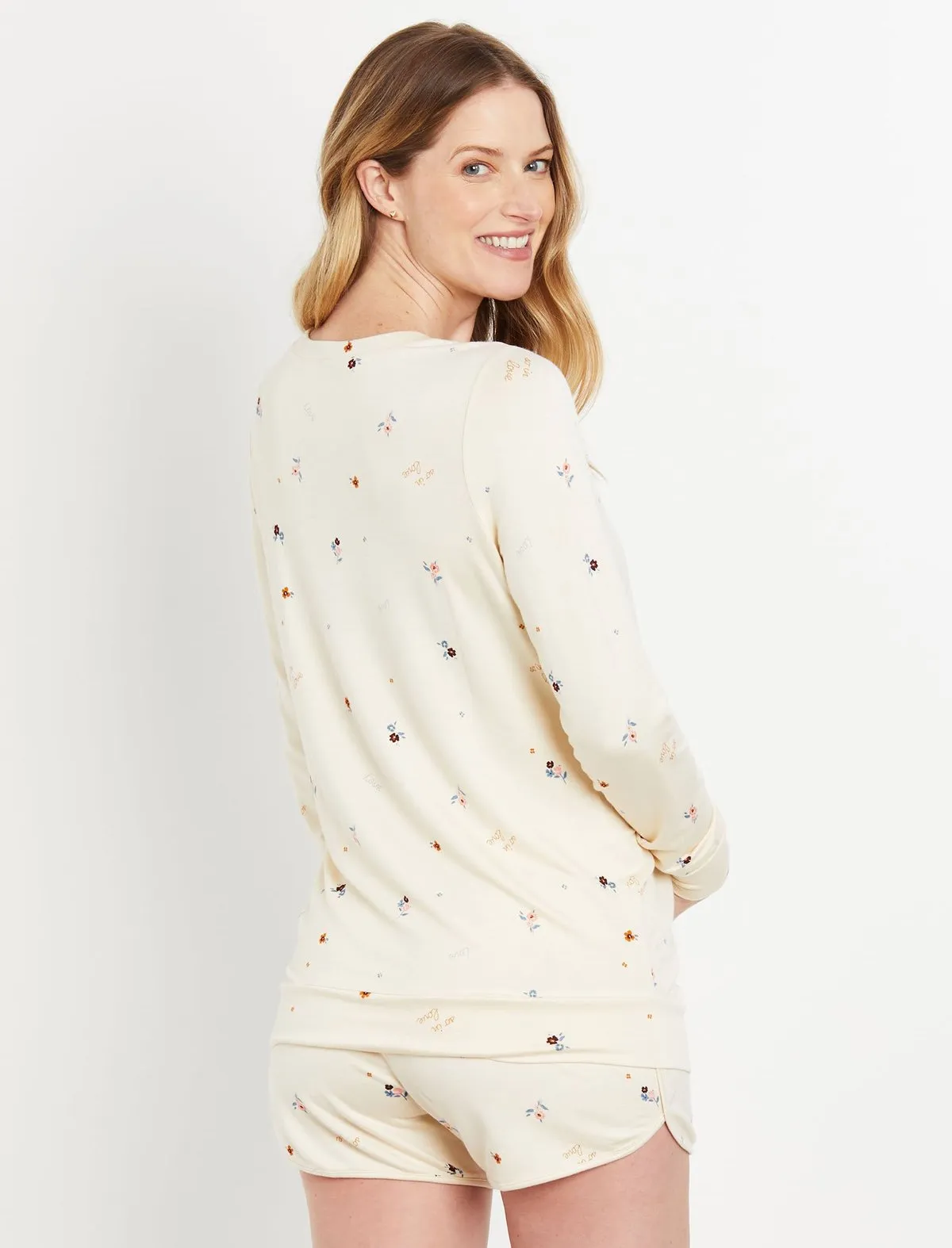 Maternity Sweatshirt in Love Print