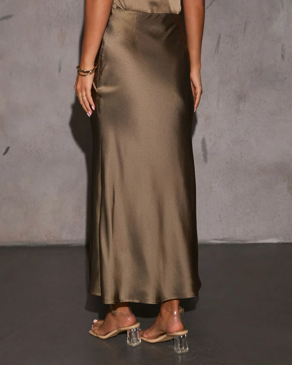 Mavien Satin Maxi Skirt