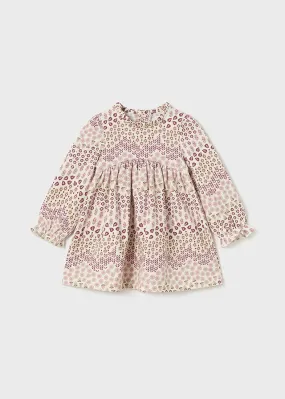 Mayoral Baby Girls Cream And Blush Printed Dress