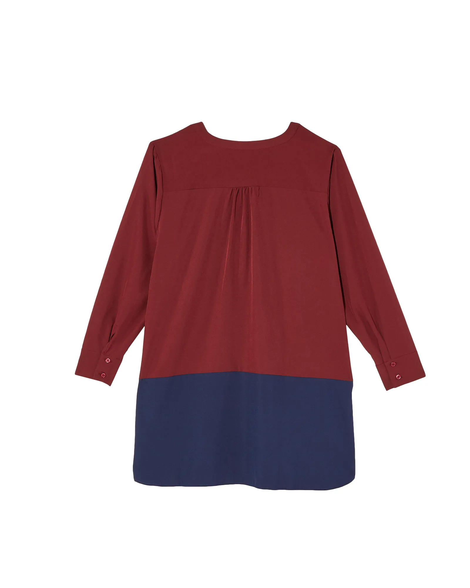 Megan Colorblock Tunic | Burgundy / Navy