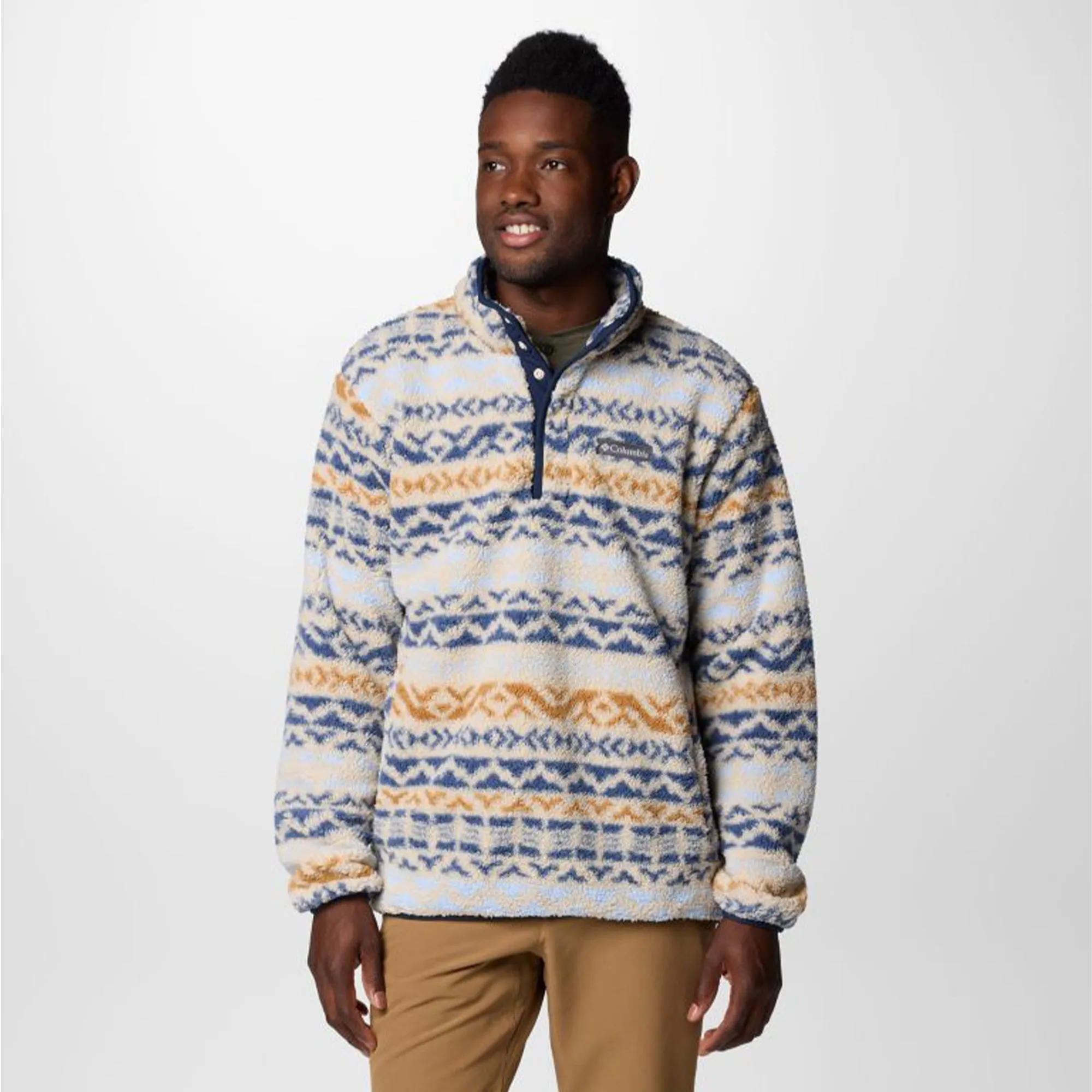 Men's Rugged Ridge III Printed Sherpa Half Snap Fleece