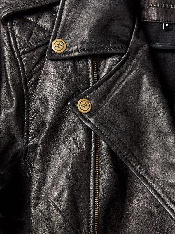 Mens Viking Biker Leather Jacket